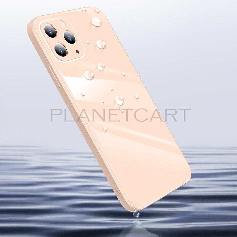 Special Edition Glossy Silicone Soft Edge Back Case with Camera Protection For iPhone 12 Pro