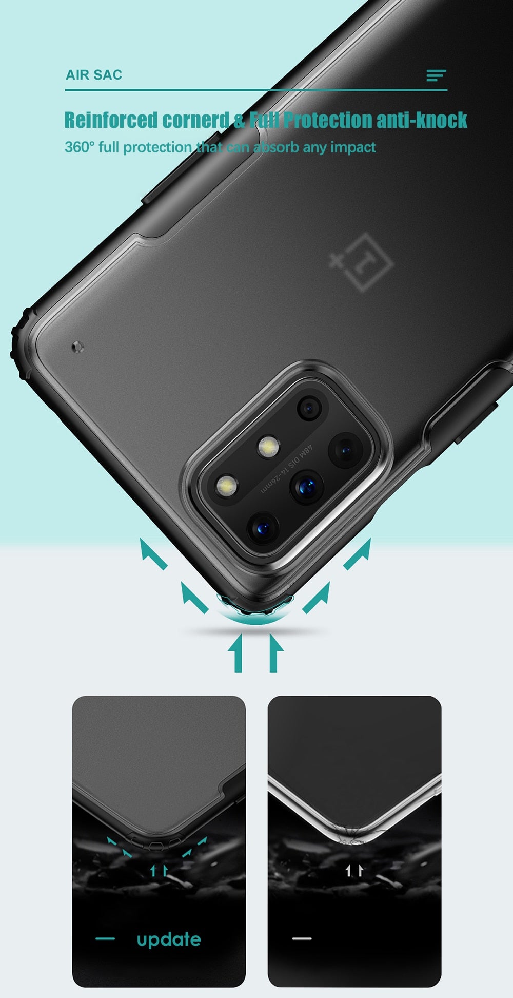 Henks Matte Transparent Case For Oneplus 9 Pro