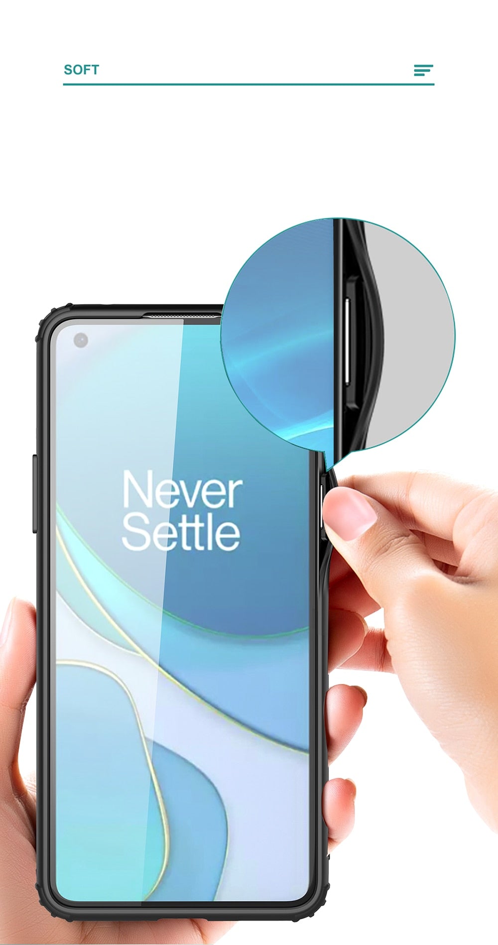 Henks Matte Transparent Case For Oneplus 9
