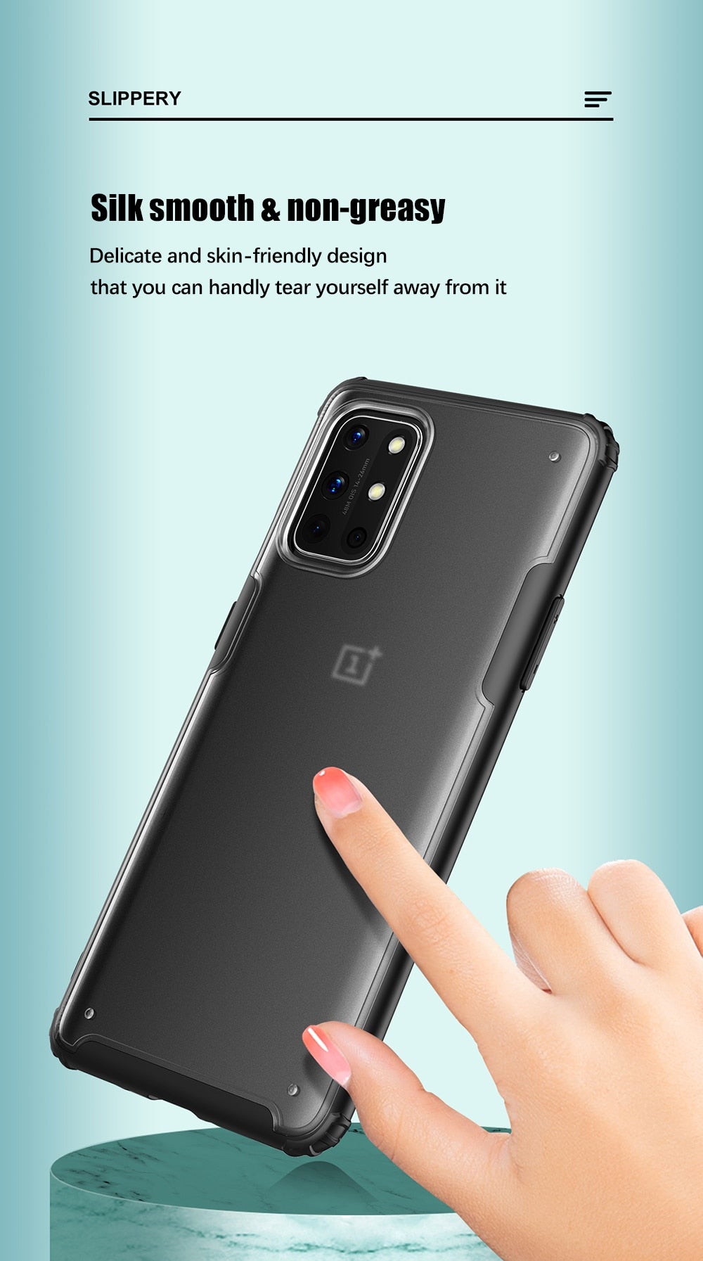 Henks Matte Transparent Case For Oneplus 9