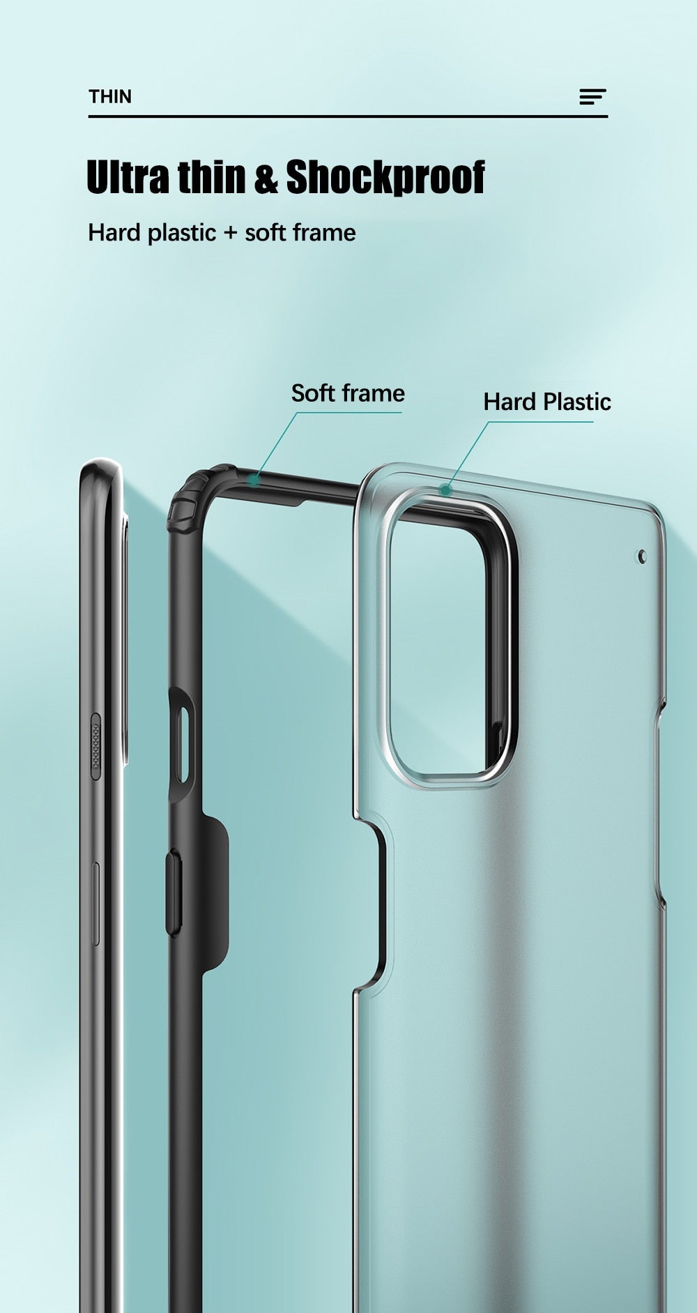 Henks Matte Transparent Case For Oneplus 9 Pro