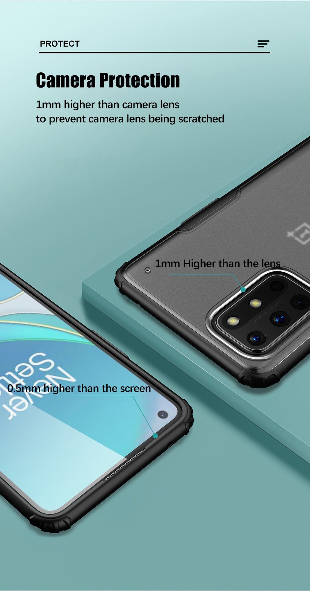 Henks Matte Transparent Case For Oneplus 9