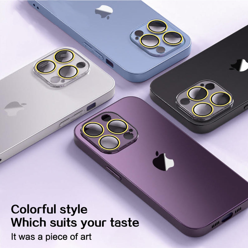 Glossy Ultra Thin Camera Lens Protection Case For iPhone