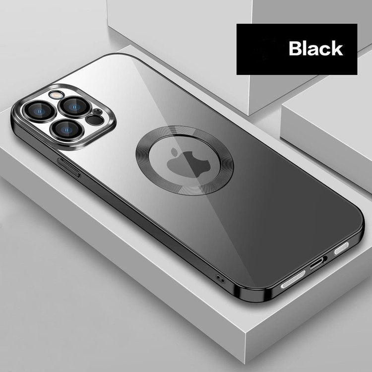 The Premium Electroplated Square Silicon Clear Camera Protection Back Case Cover For iPhone 13 Pro Max