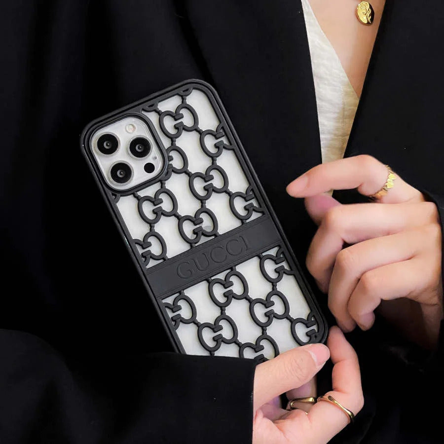 Premium Luxury 3D Carved Design Back Case Cover for iPhone 13