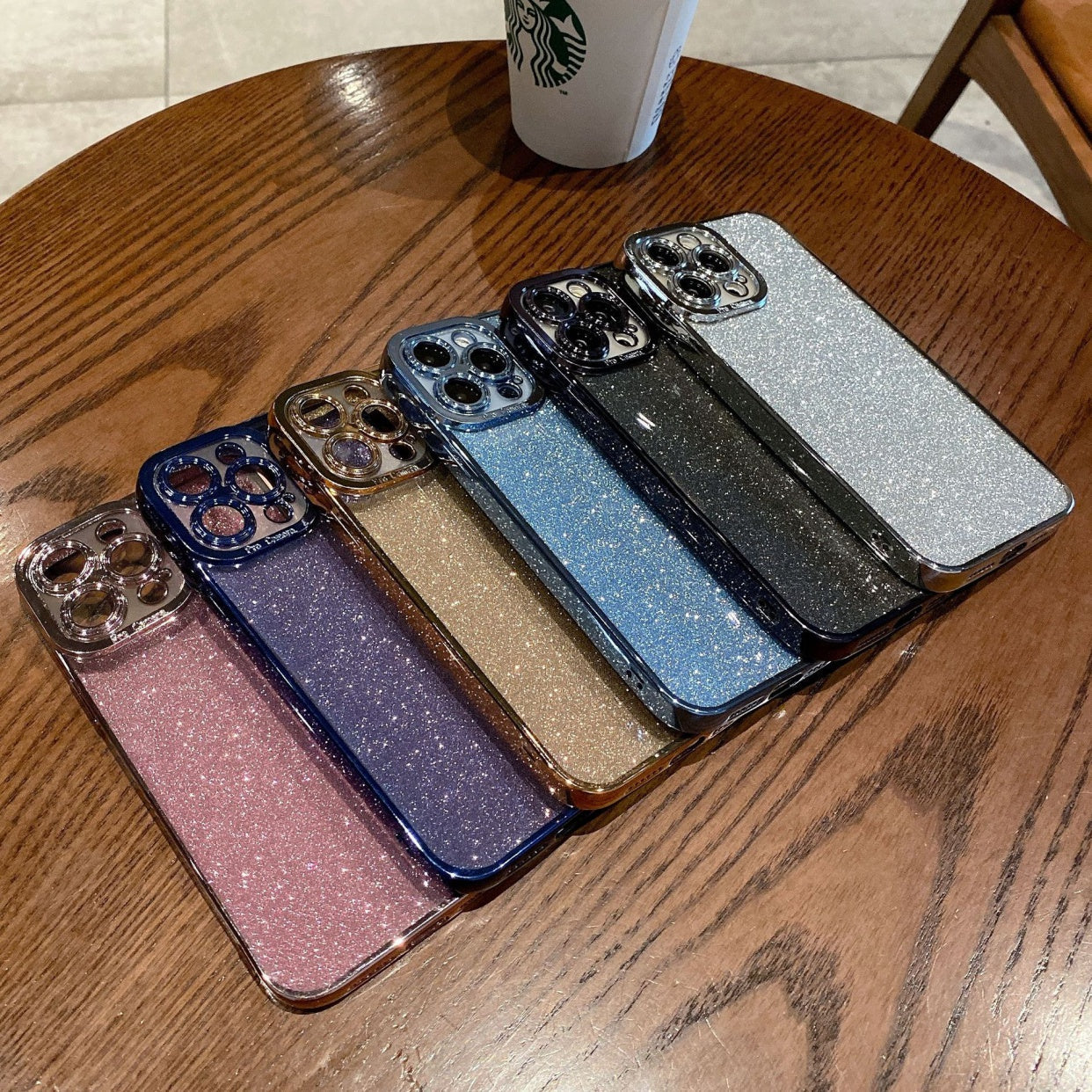 Luxury Glitter Transparent Bumper Back Case for iPhone 13 Pro