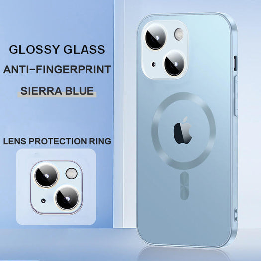 Glossy Ultra Thin Electroplated Camera Lens Protection With Magsafe For iPhone