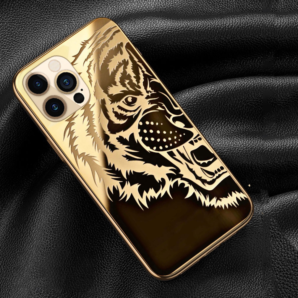 The Luxurious Tiger Back Case With Golden Edges For iPhone 11 Pro