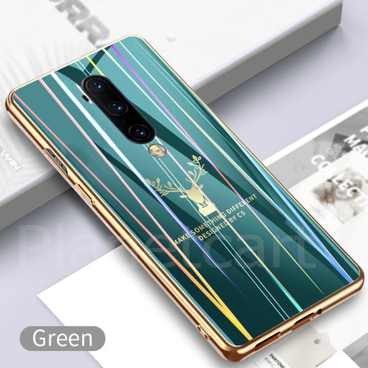 Gradient Deer Glass Back Case For Oneplus 7T Pro - planetcartonline