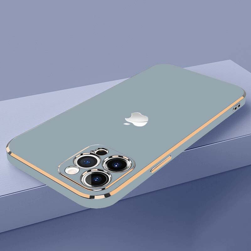 New Luxurious Glass Back Case With Golden Edges For iPhone 11 Pro - planetcartonline