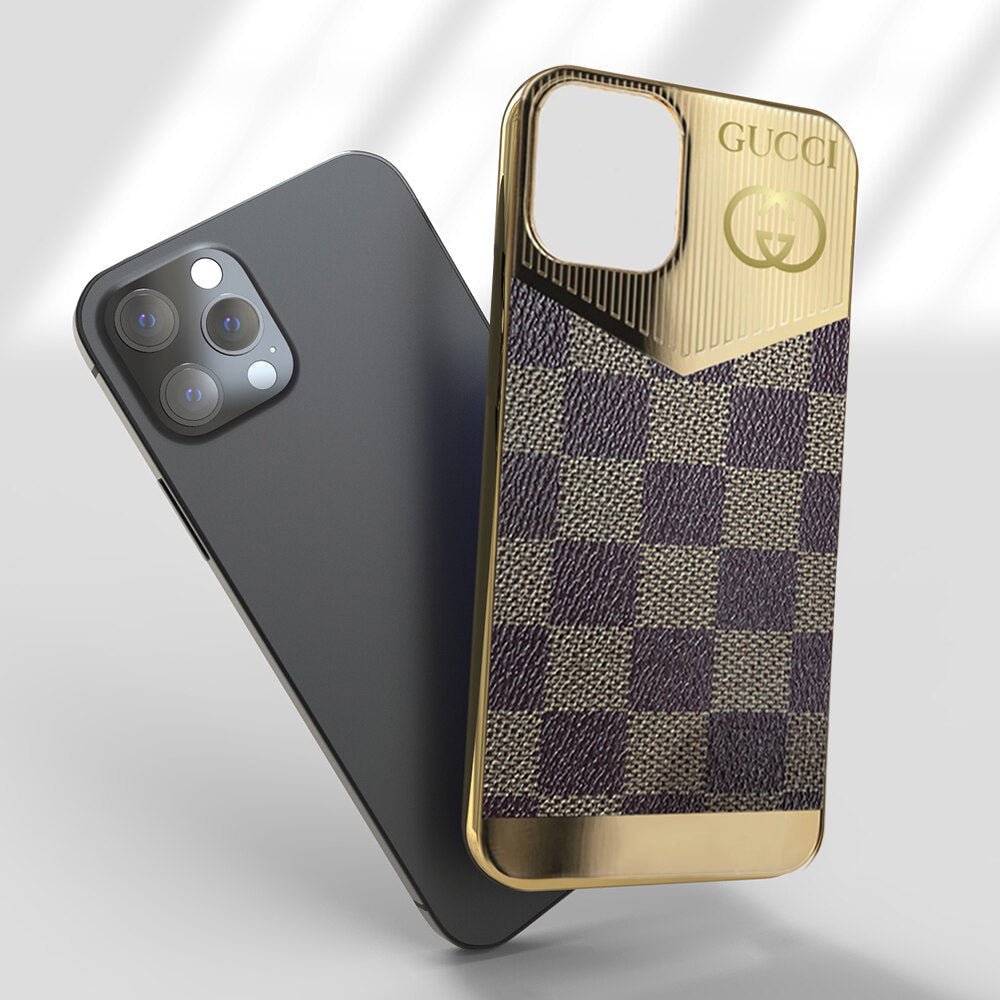 Premium Golden Luxury Back Case For Apple iPhone 13 Pro Max - Premium Cases