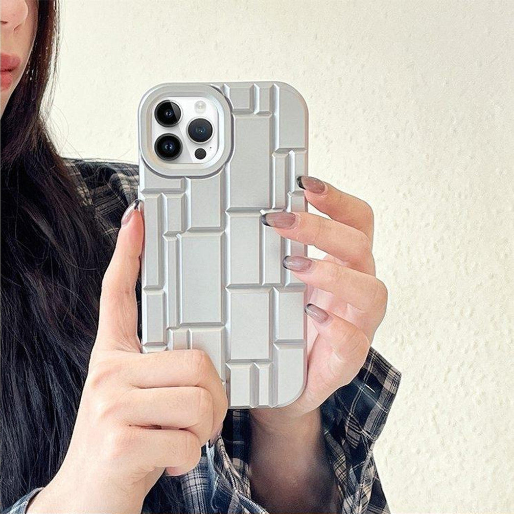 3D Silicone High Elastic line stripe design Case For iPhone