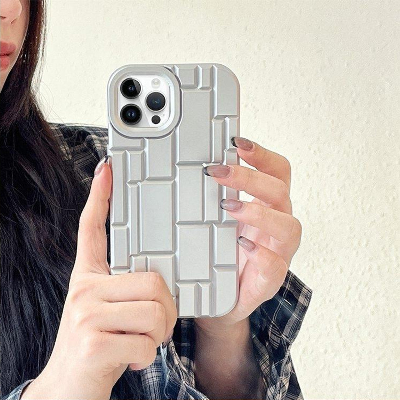 3D Silicone High Elastic line stripe design Case For iPhone