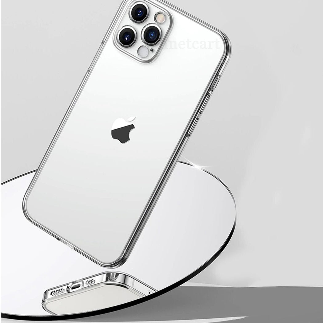 Luxury Square Clear Silicon Case With Camera Protection For iPhone 11