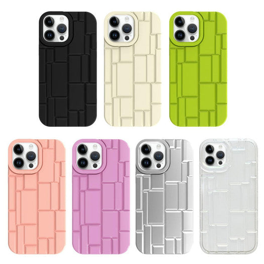 3D Silicone High Elastic line stripe design Case For iPhone 14 Pro
