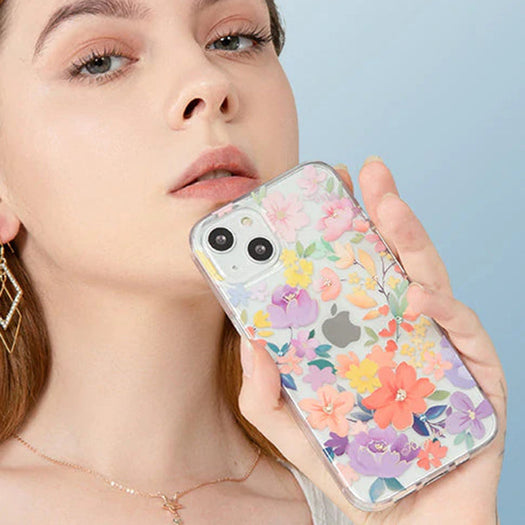 Kingxbar Brilliant Series Pc Flower Tpu Case For iPhone 13 Pro - Premium Cases