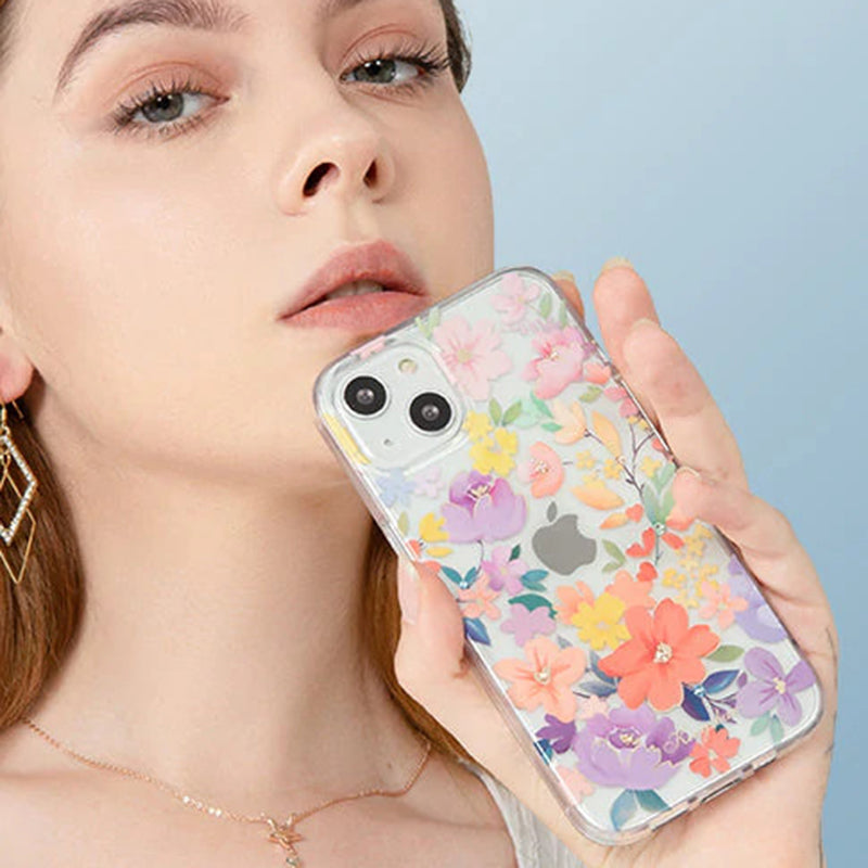 Kingxbar Brilliant Series Pc Flower Tpu Case For iPhone 13 Pro Max - Premium Cases