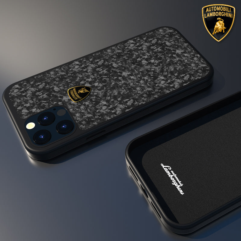 Huracan D14 Genuine Forged Carbon Fiber Lamborghini Case for Apple iPhone 15 Pro Max
