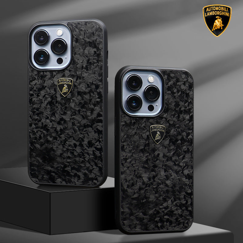 Huracan D14 Genuine Forged Carbon Fiber Lamborghini Case for Apple iPhone 13 Pro Max