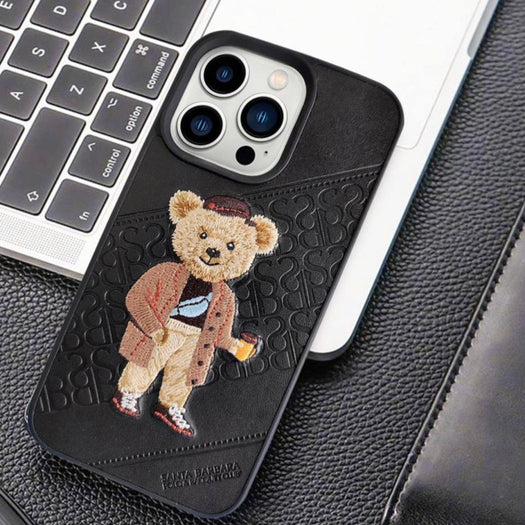 Santa Barbara Classic Crete Series Genuine Leather Case For iPhone 15 Pro Max