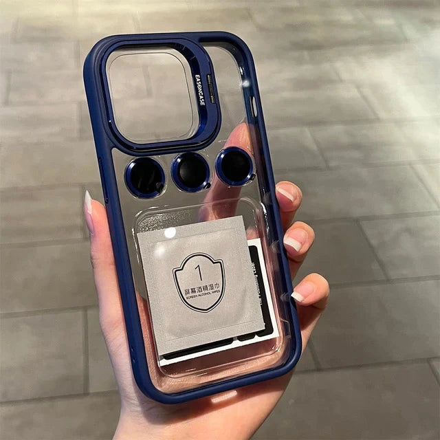 Camera Stand Case With Metal Rings For iPhone 14 Pro Max