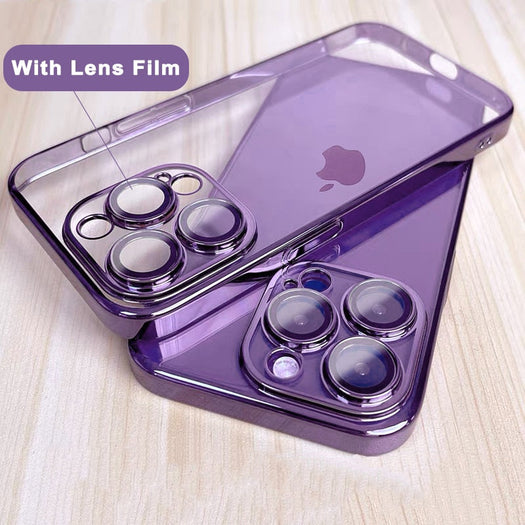 Premium Square Silicon Clear Case With Camera Protection For iPhone 15