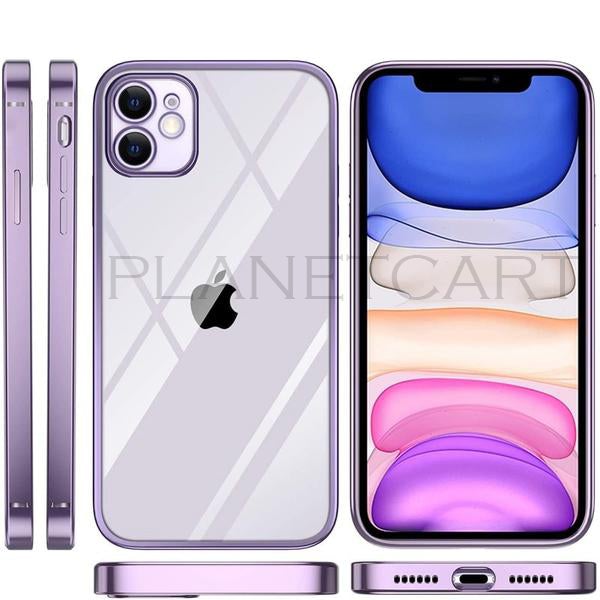 Luxury Square Silicon Clear Case With Camera Protection For iPhone 11 Pro