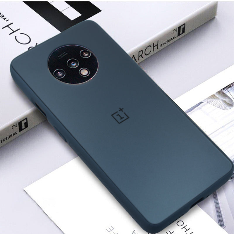 Premium Glossy Gold Edge Glass Back Case For Oneplus 7T - Premium Cases