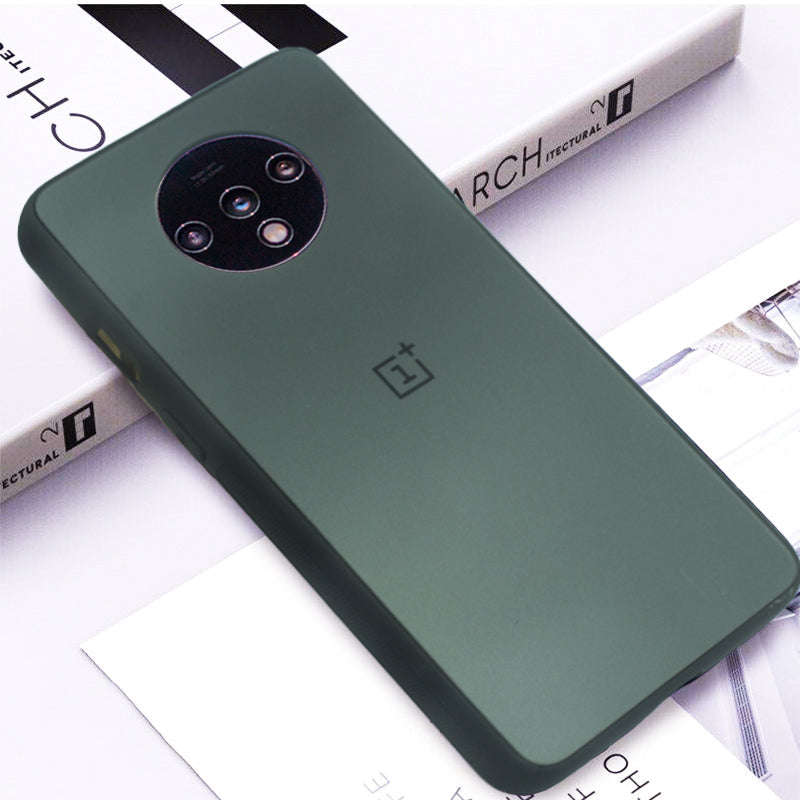 Premium Glossy Gold Edge Glass Back Case For Oneplus 7T - Premium Cases