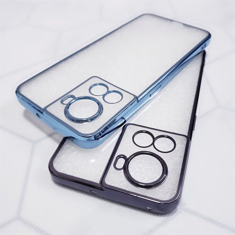 Premium Electroplated Square Silicon Clear Back Case For Oneplus 10R