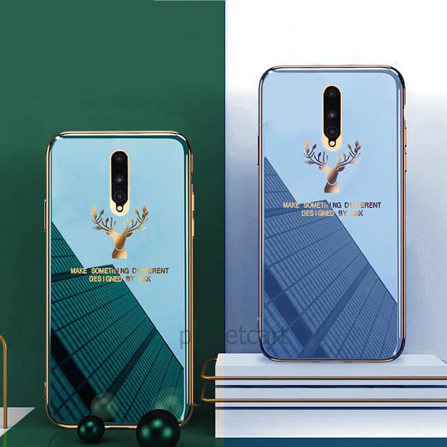 Luxury Electroplated Glass Case With Golden Edges For OnePlus 8/9