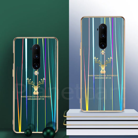 Gradient Deer Glass Back Case For Oneplus 7T/7T Pro - planetcartonline