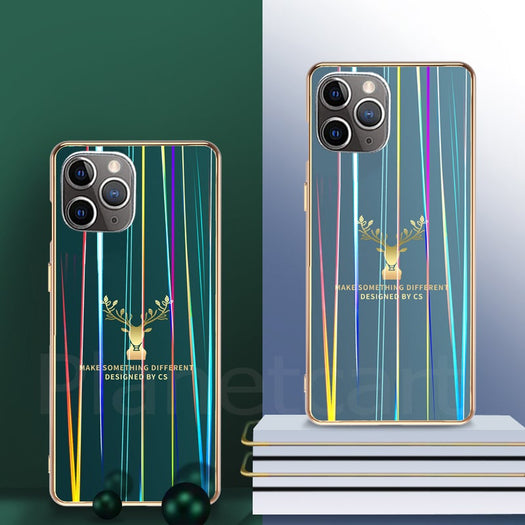 Gradient Deer Glass Back Case For iPhone 12 Pro - planetcartonline
