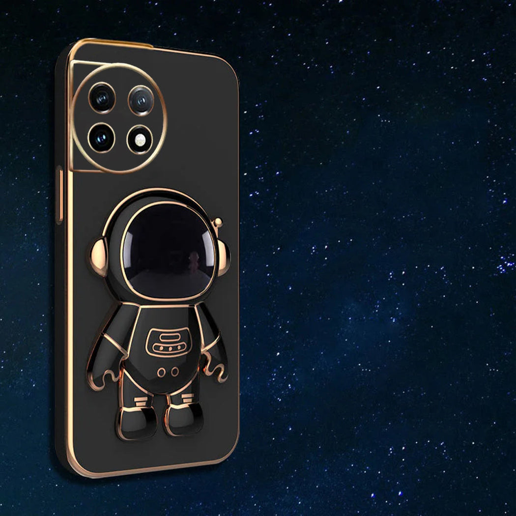 Astronaut Luxurious Gold Edge Back Case For OnePlus Series