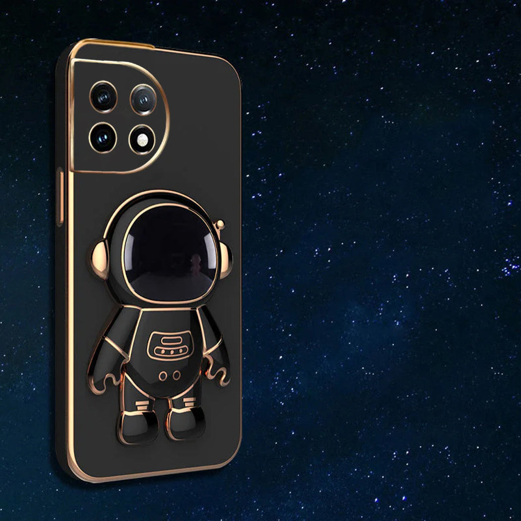 Astronaut Luxurious Gold Edge Back Case For OnePlus Series