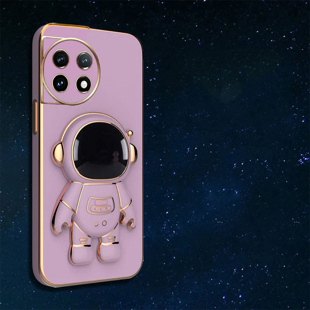 Astronaut Luxurious Gold Edge Back Case For OnePlus Series