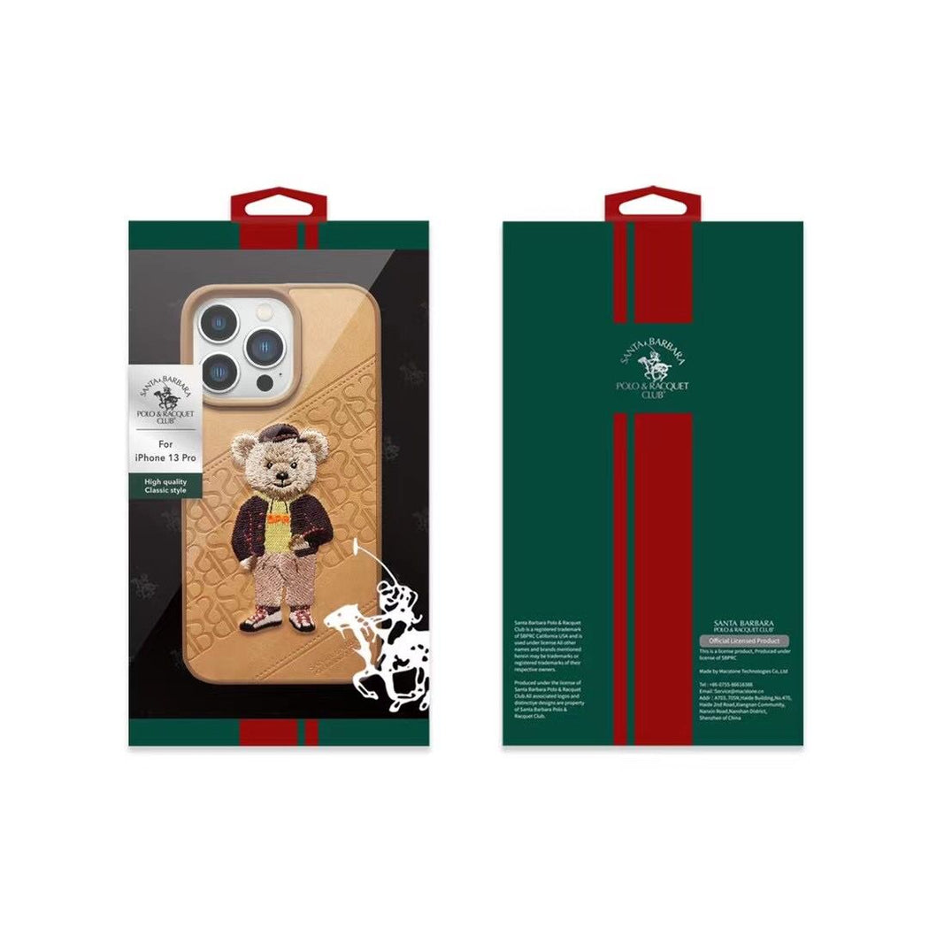 Santa Barbara Crete Series Polo Bear Genuine Leather Case For iPhone 13