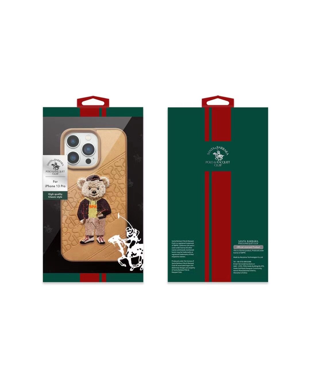 Santa Barbara Crete Series Polo Bear Genuine Leather Case For iPhone 13