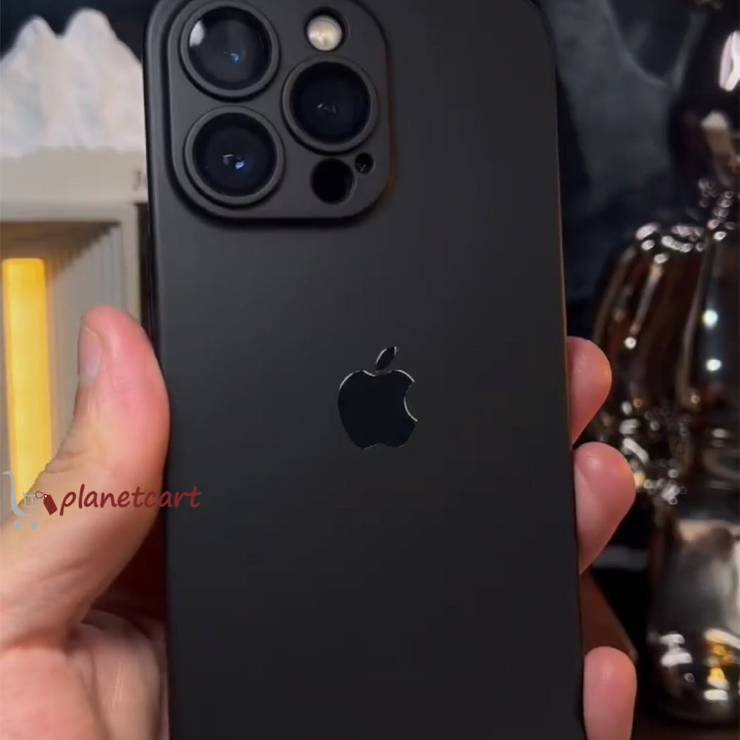 Luxurious Matte Thin Back Case With Shinning Logo For iPhone