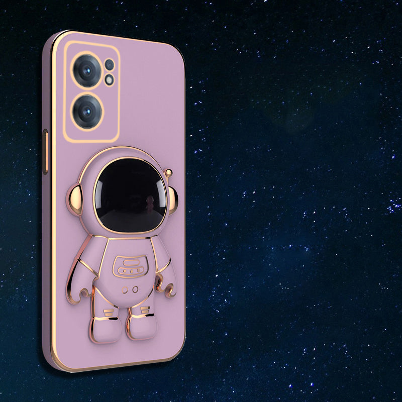 Astronaut Luxurious Gold Edge Back Case For OnePlus Nord CE 2
