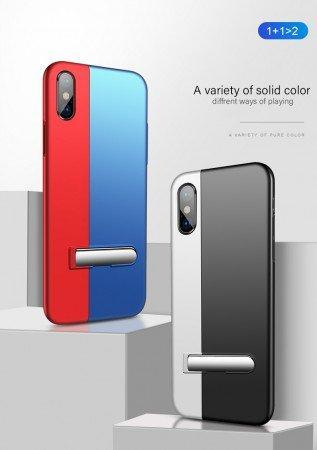 Auto-Fit Magnetic Contrast Colour Kickstand Case For iPhone X/XS - Planetcart