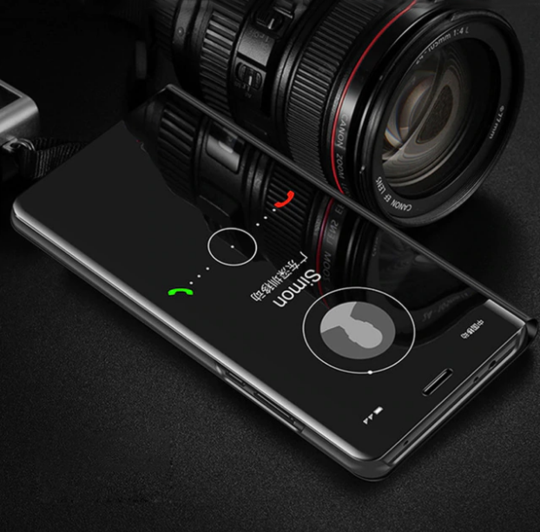 Mirror Clear View Flip Case [ Non Sensor working ] For Samsung Note 10 Plus - Planetcart