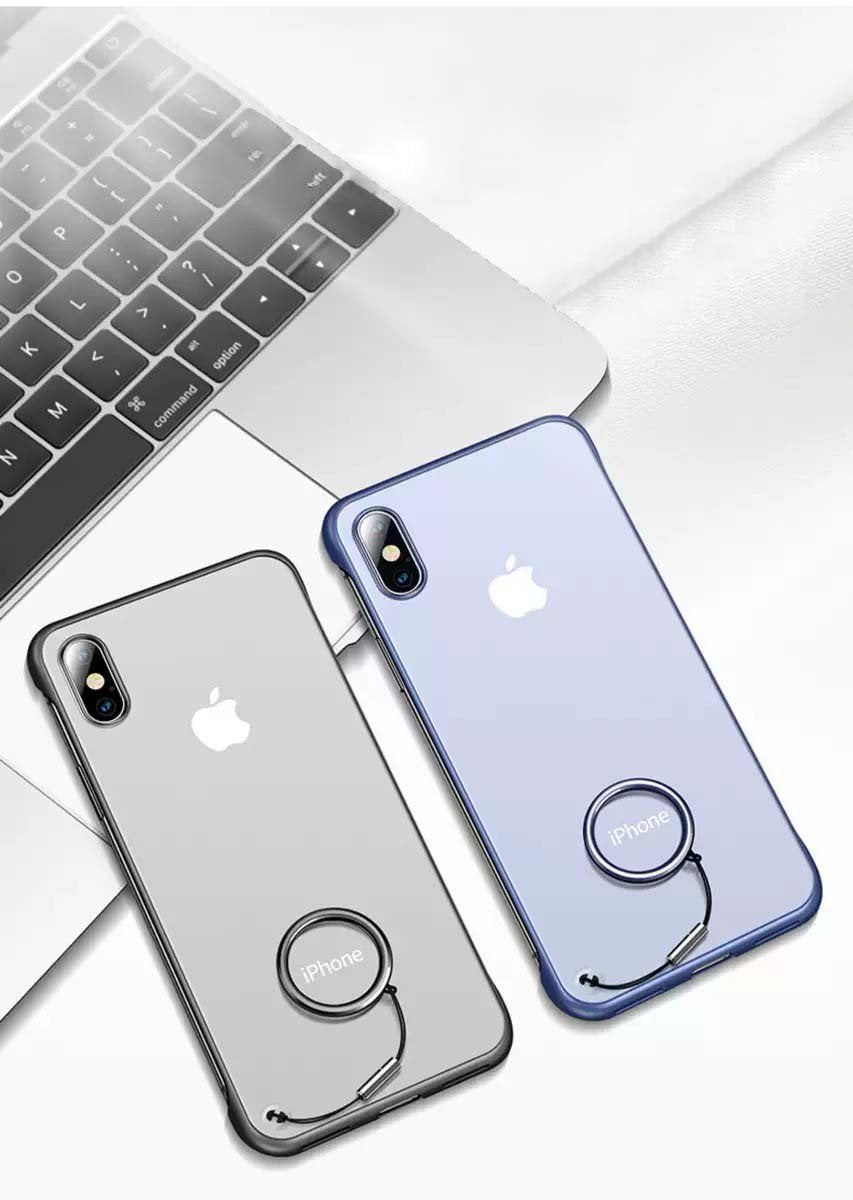 Frameless Semi Transparent Finger Ring Case For iPhone X/Xs - Planetcart