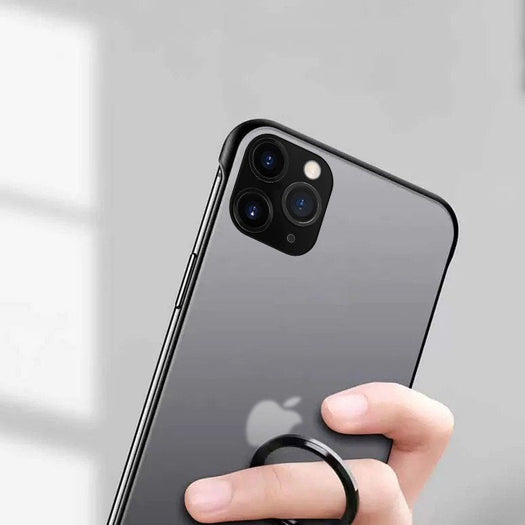 Frameless Semi Transparent Finger Ring Case For iPhone 11 - Planetcart