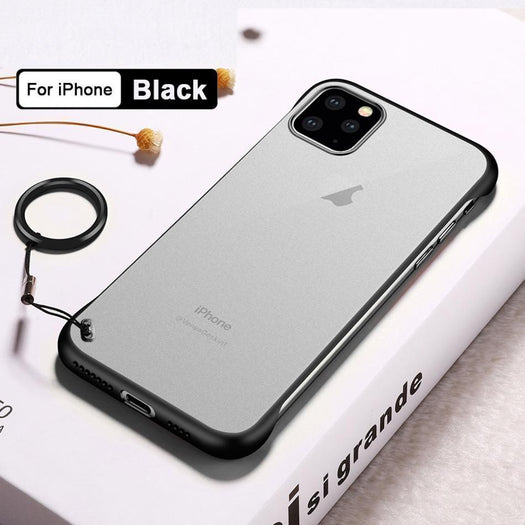 Frameless Semi Transparent Finger Ring Case for iPhone 11 Pro Max - Planetcart