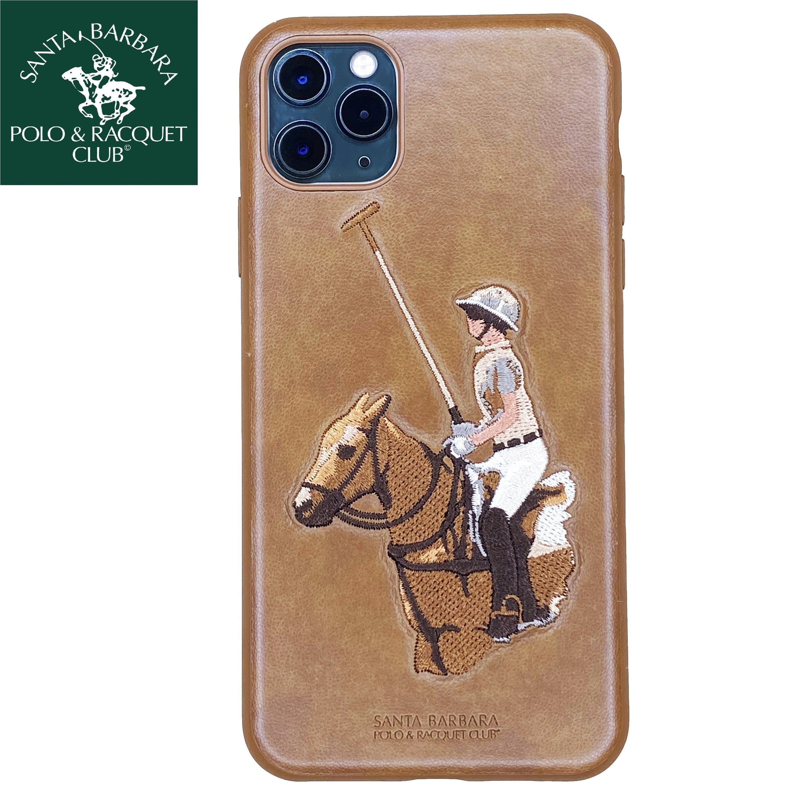 Santa Barbara Jockey Genuine Leather Case For iPhone 11 Pro Brown - Planetcart