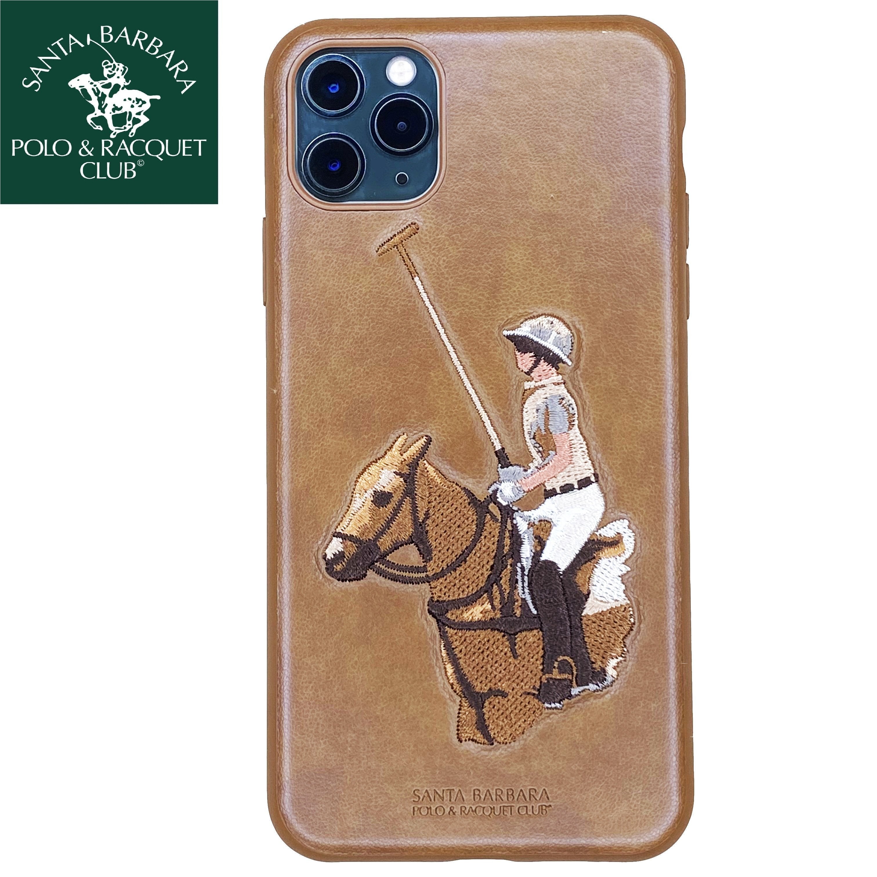 Santa Barbara Jockey Genuine Leather Case For iPhone 11 Pro Brown - Planetcart