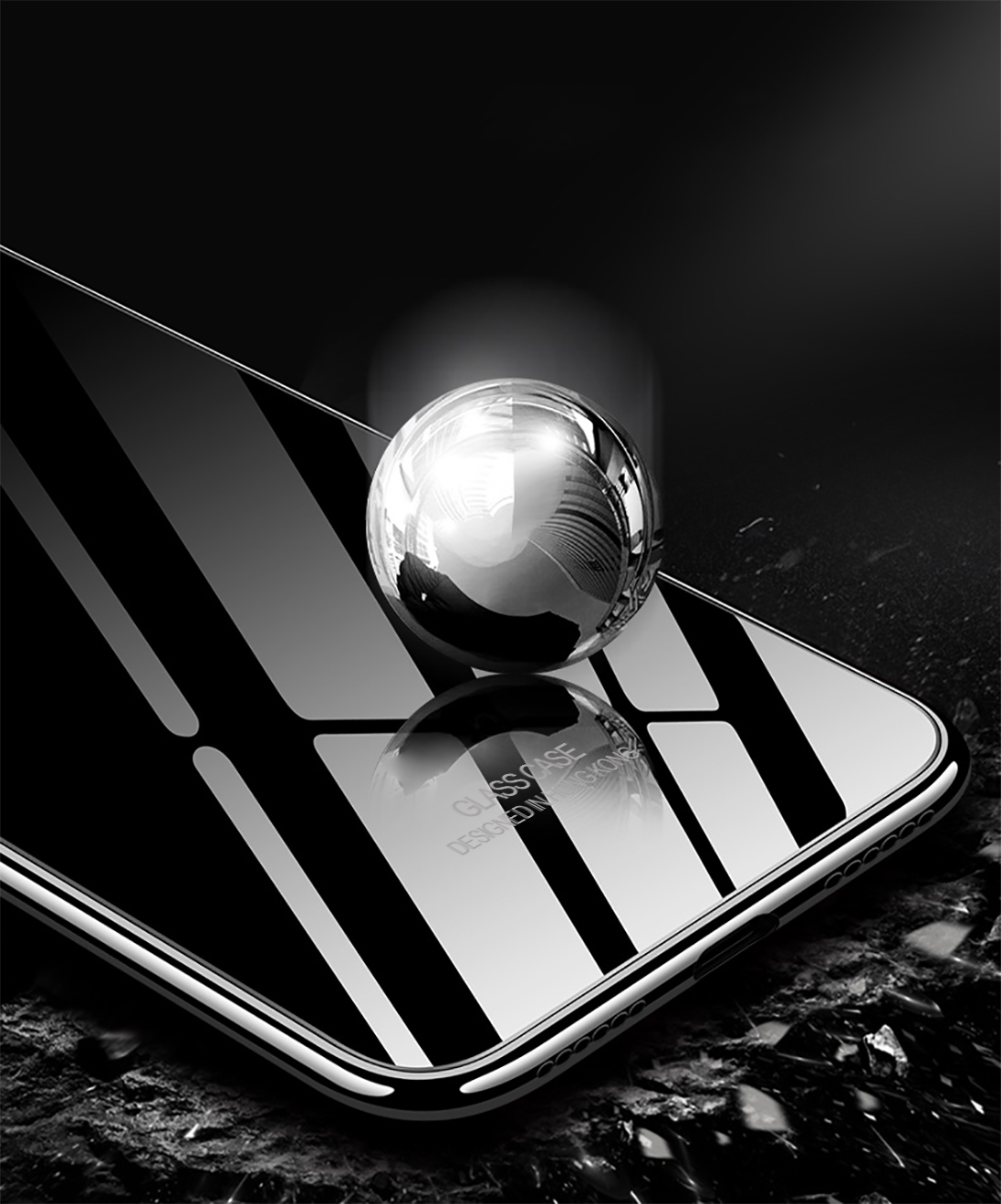 Special Edition Glossy Glass Soft Edge Case For iPhone 11 Pro