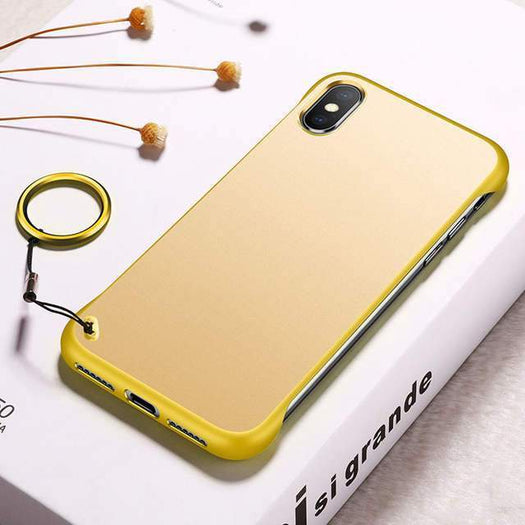 Frameless Semi Transparent Finger Ring Case For iPhone Xs Max - Planetcart