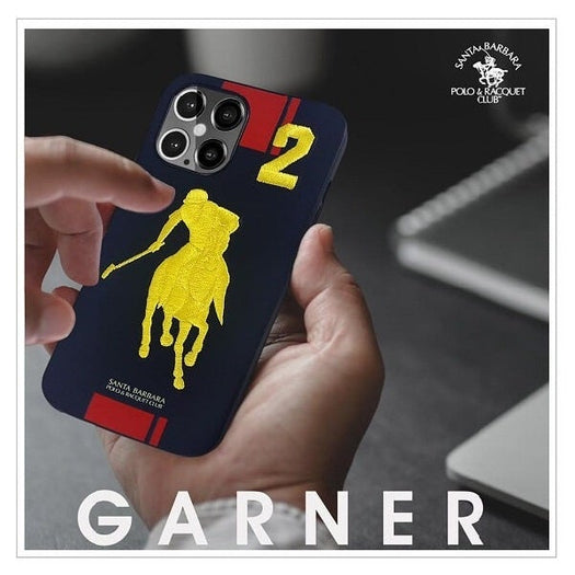 Santa Barbara Garner Series Genuine Leather Blue Case For iPhone 13 Pro Max - planetcartonline